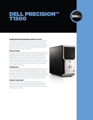 Dell Precision T1500 Data Sheet - Cadspec