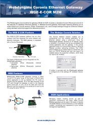 Webdyngate Coronis Ethernet Gateway WGE-E-COR M2M