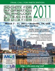 March 7 - 11, 2011 • Nashville, TN, USA - Society for Information ...