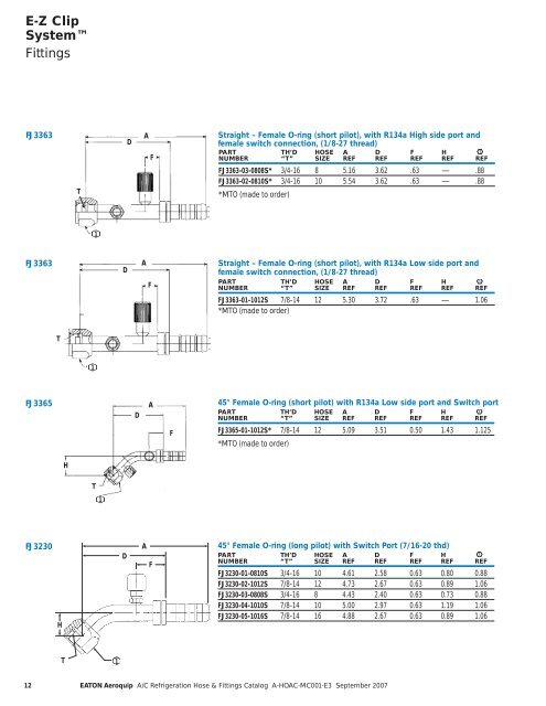 A/C & Refrigeration Hose & Fittings