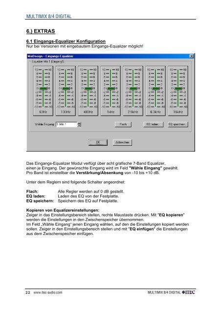 SOFTWARE ITEC MIXDESIGN - ITEC Tontechnik u ...