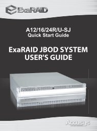 ExaRAID JBOD Quick Installation Guide - Accusys