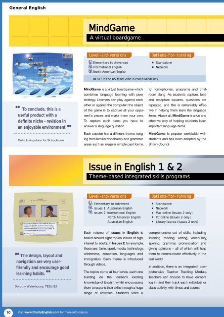 ICT for English - Clarity English language teaching online