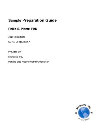 Sample Preparation Guide - Microtrac, Inc.