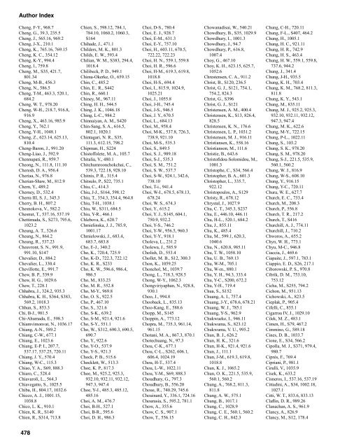 AUTHOR/SPEAKER INDEX - Experimental Biology