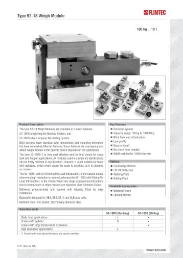 52-18 Data Sheet - Flintec Polska