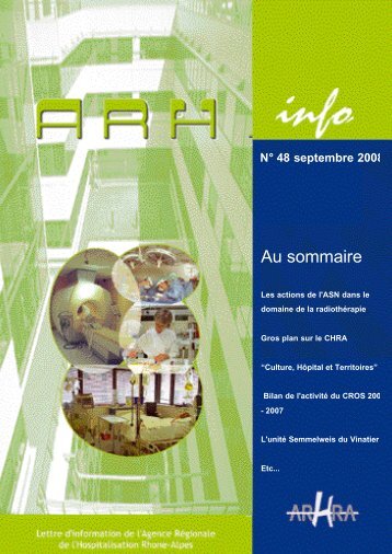 ARH Info nÂ° 48 septembre 2008 - Parhtage santÃ©