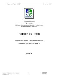 Rapport du Projet