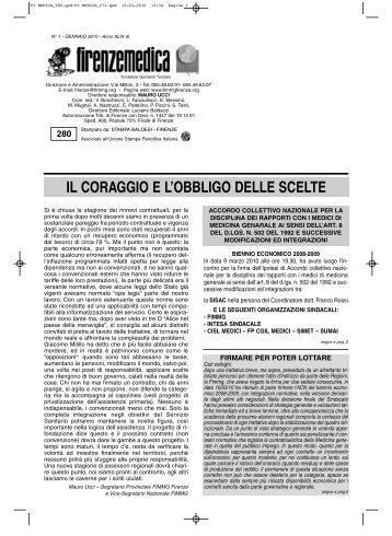 Firenzemedica n.280 (n.1 di Gennaio 2010) - Fimmg Firenze