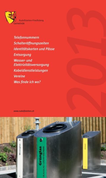 Infokalender 2013 - Gemeinde Rudolfstetten