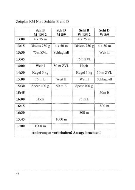 Termine und Ausschreibungen 2010