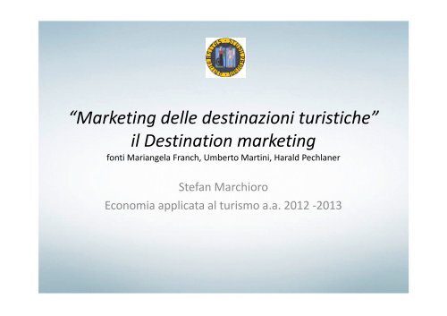 il Destination marketing - Lettere e Filosofia