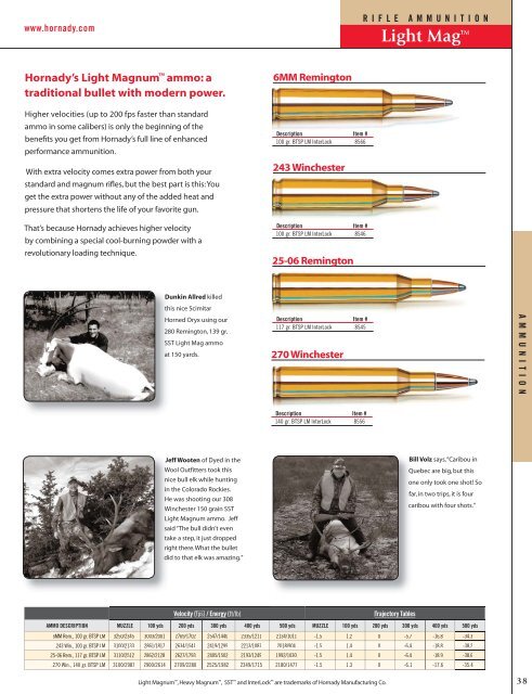 Hornady 2006 Catalog - Peter Hofer Jagdwaffen