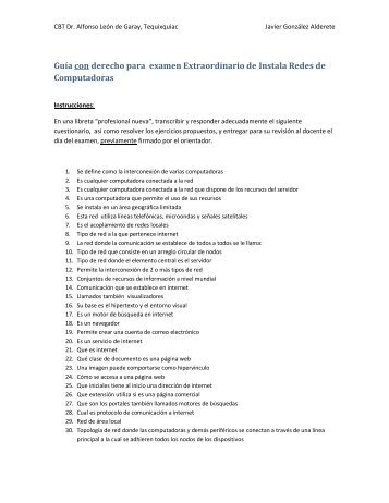 GuÃ­a con derecho para examen Extraordinario de Instala Redes de ...