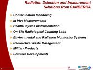 Radiation Detection and Measurement Solutions from CANBERRA