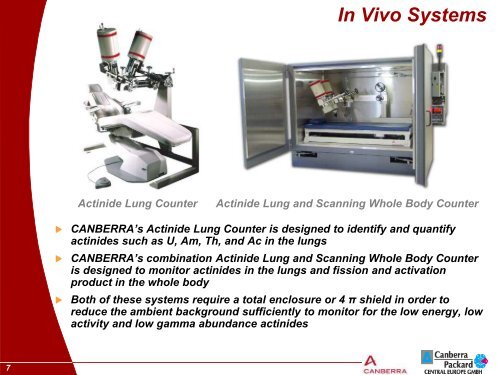 Radiation Detection and Measurement Solutions from CANBERRA