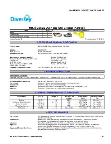 MR. MUSCLE Oven and Grill Cleaner (Aerosol) - E-Way.ca