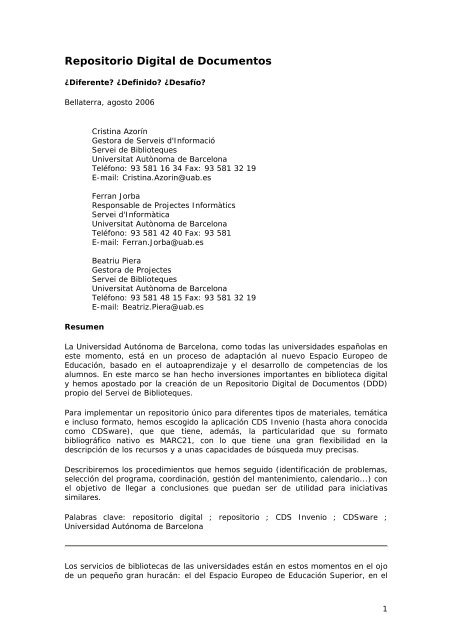 Repositorio Digital de Documentos - Uned