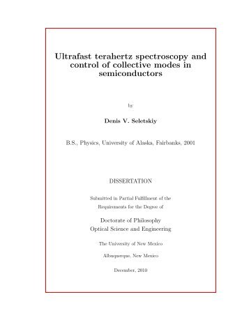 Ultrafast terahertz spectroscopy and control of collective modes in ...