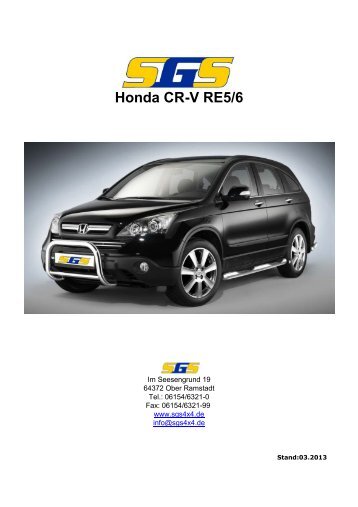 Honda CR-V RE5/6 - SGS