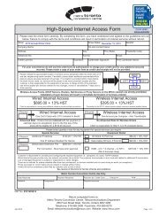 MTCC High Speed Internet Access Form