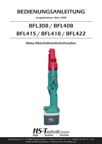 BFL 308/408/415/418/422 - HS-Technik