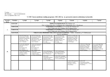 VU MF 2 kurso medicinos studijÅ³ programos 2011-2012 m.  m. ...