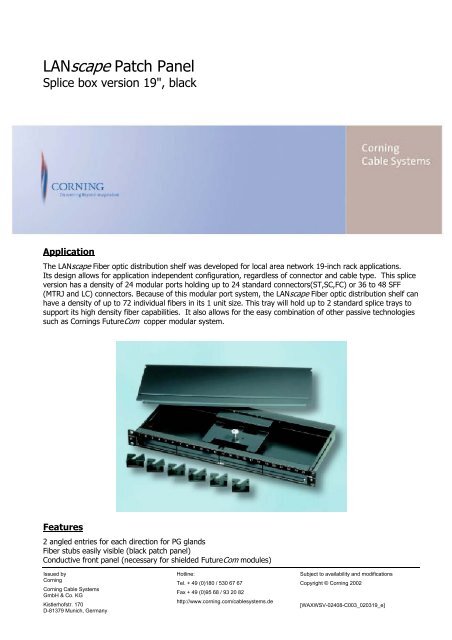LANscape Patch Panel - Siemens Enterprise Communications ...