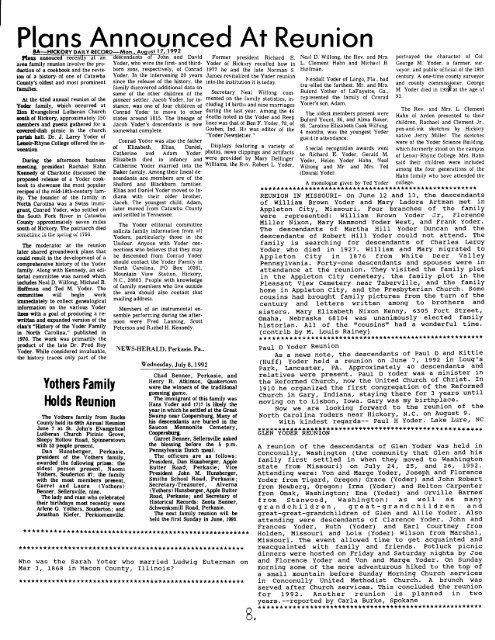 Issue 20 - Yoder Family Information