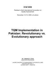 Dr Jamshed H Khan TQM Implementation in Pakistan ... - PIQC