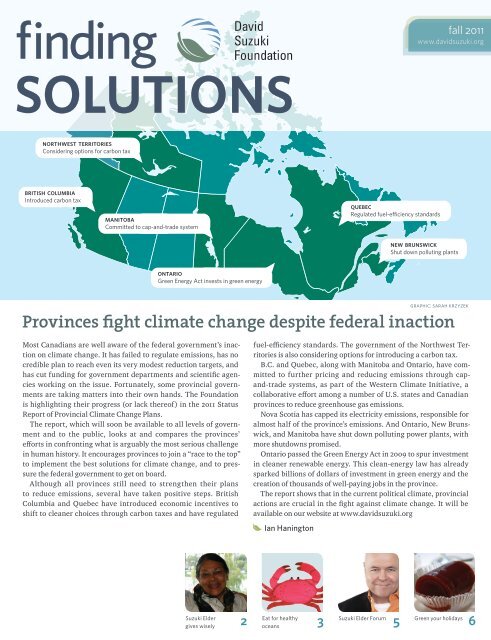 Finding Solutions — Fall 2011 (PDF) - David Suzuki Foundation