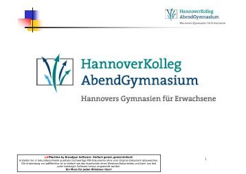 August 2013 - Abendgymnasium Hannover