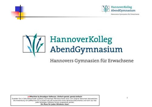 August 2013 - Abendgymnasium Hannover