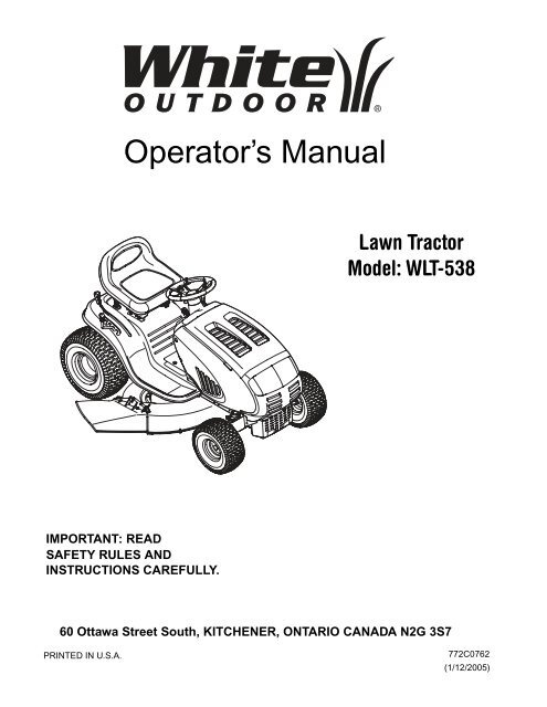 White lawn tractor models new arrivals