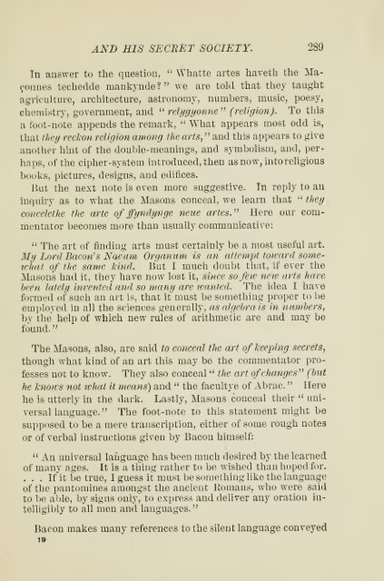 Francis Bacon and his secret society - Grand Lodge of Colorado