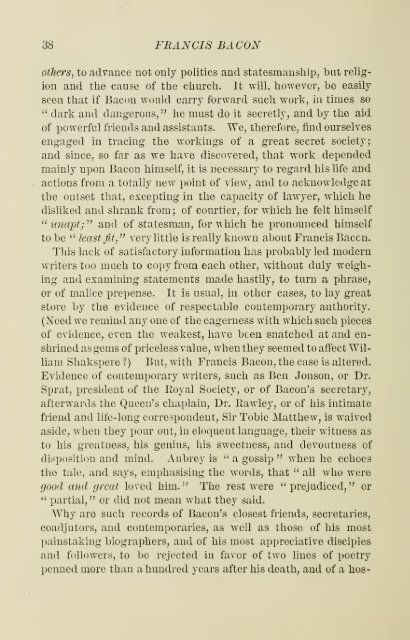 Francis Bacon and his secret society - Grand Lodge of Colorado