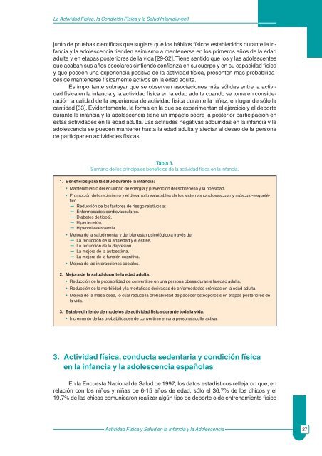 Actividad fÃ­sica y salud en la infancia y la adolescencia