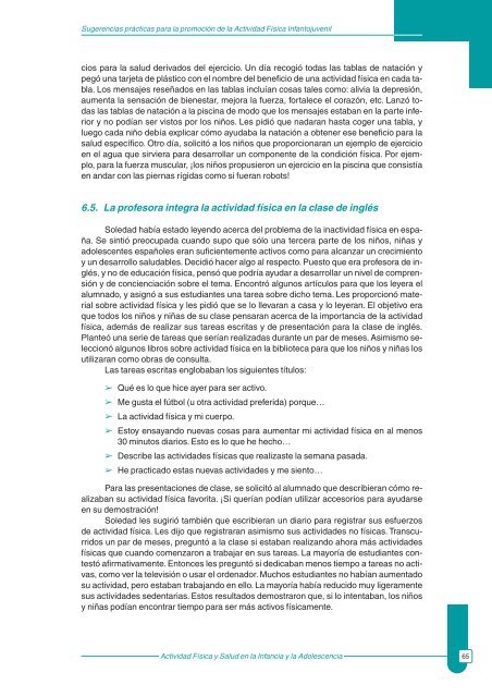 Actividad fÃ­sica y salud en la infancia y la adolescencia