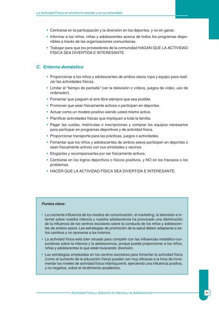 Actividad fÃ­sica y salud en la infancia y la adolescencia