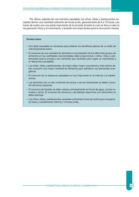 Actividad fÃ­sica y salud en la infancia y la adolescencia