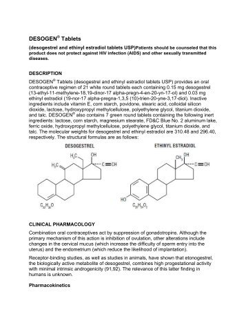 DESOGEN - desogestrel and ethinyl estradiol - Merck & Co., Inc.