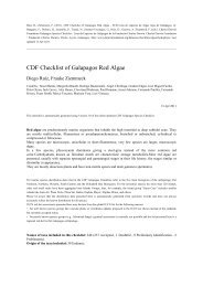 CDF Checklist of Galapagos Red Algae - CDF Galapagos Species ...