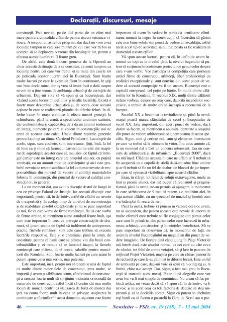 Newsletter nr. 19 - Institutul Social Democrat Ovidiu Sincai
