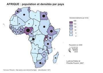 AFRIQUE : population et densitÃ©s par pays