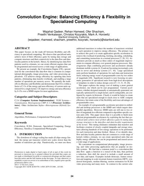 Convolution Engine: Balancing Efficiency and Flexibility in ...