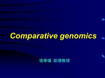 Comparative genomics