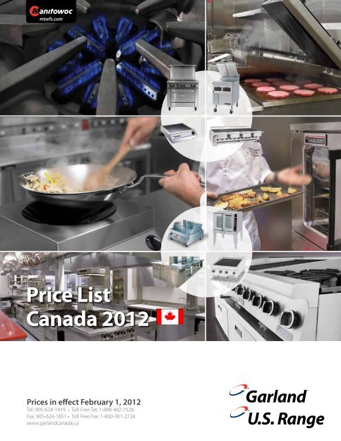 Price List Canada 2012 - Manitowoc Foodservice