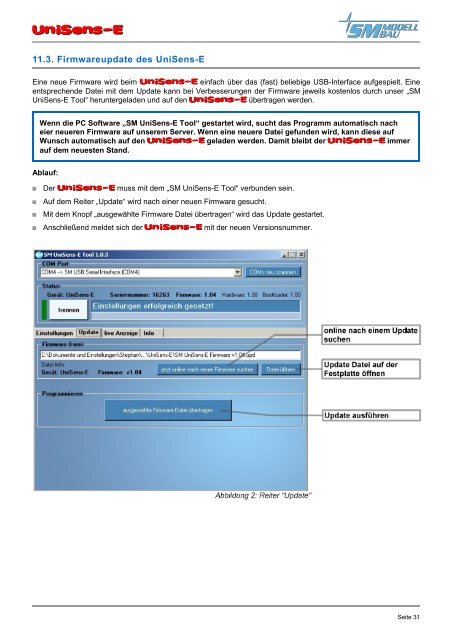 SM Anleitung UniSens-E v1.06 - SM-Modellbau