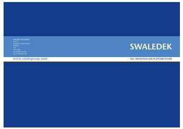 Download the SWALEDEK Information Brochure - Swalegroup