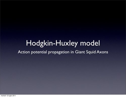 Hodgkin-Huxley model for action potentials